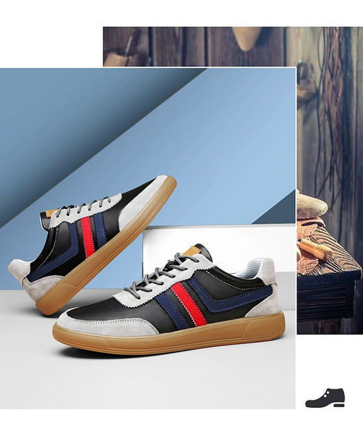 Tenis de Cuero para Hombre con Plantillas Elevadoras y Suela de Goma Reforzada - Image 13
