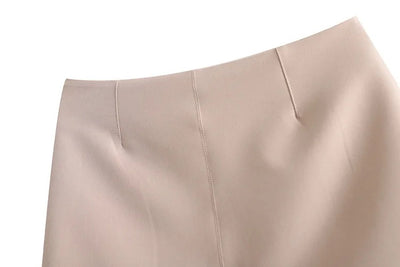 Traje Dos Piezas Mujer Primavera Khaki Suelto y Elegante - Image 18