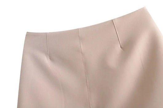 Traje Dos Piezas Mujer Primavera Khaki Suelto y Elegante - Image 18