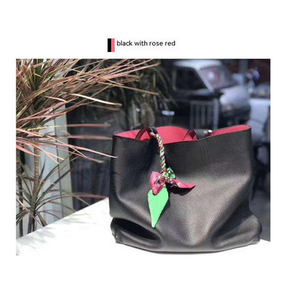 Bolso Tote de Cuero Genuino Doble Cara - Gran Capacidad - Image 5
