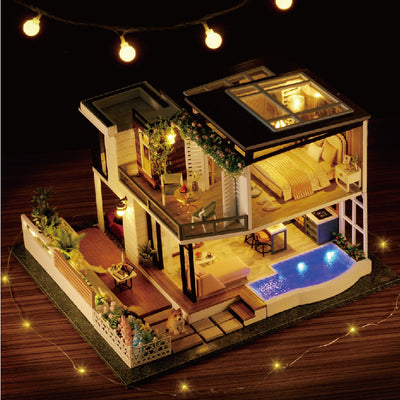 Puzzle 3D Cabaña Artesanal - Modelo DIY para Armar