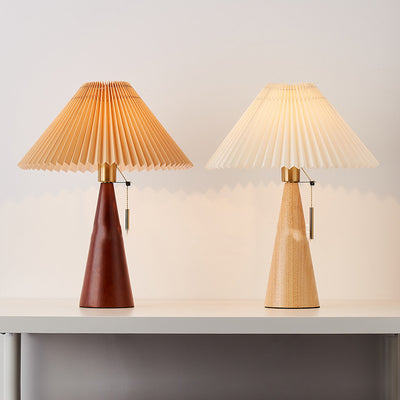 Lámpara de Mesa Minimalista en Madera Maciza - Diseño Moderno Chino - Image 4
