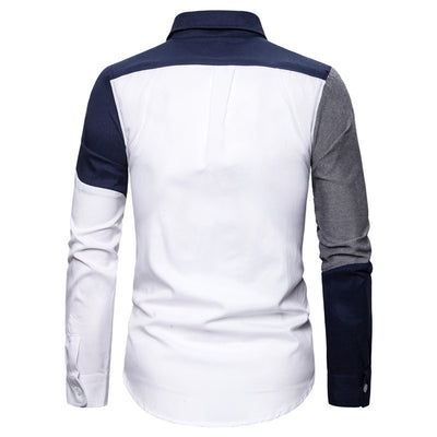 Camisa de Bloques de Color para Hombre - Image 9