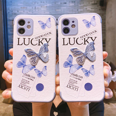 Funda para Celular con Bordado de Moño Azul - Silicona Resistente a Golpes - Image 3
