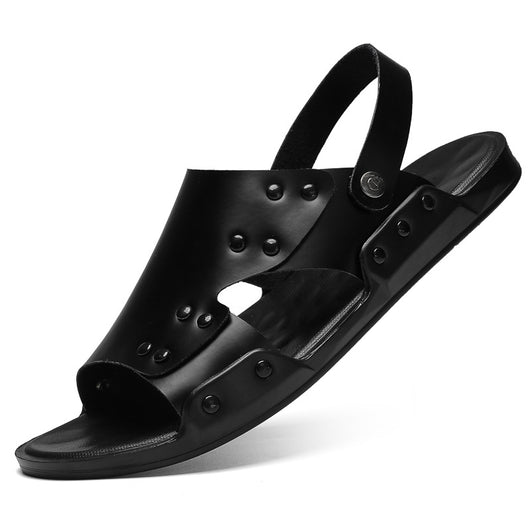 Sandalias Cómodas de Cuero para Hombre - Tallas Grandes Primavera Otoño - Image 8