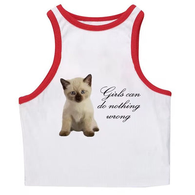 Chaleco Ajustado con Estampado de Gatos para Niña - Image 3