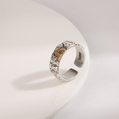 Anillo Vintage para Hombre con Textura de Piedra y Acabado Envejecido - Image 3