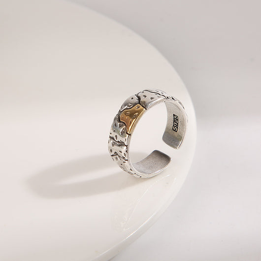 Anillo Vintage para Hombre con Textura de Piedra y Acabado Envejecido - Image 3