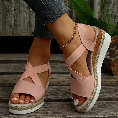 Sandalias Cuña Gladiadora Plataforma Mujer Cómodo Verano - Image 6