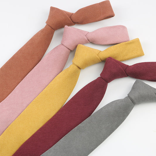 Camisa Casual Coreana de Gamuza con Corbata Artística - Colores Pastel