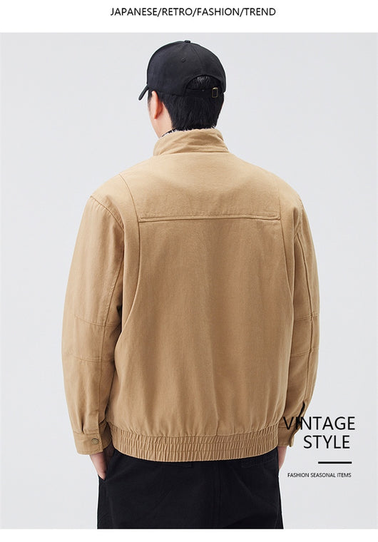 Chaqueta de Cuello Alto Pesada en Algodón Retro - Image 20