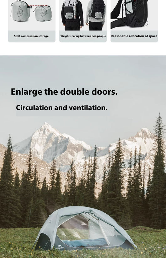 Tienda de Campaña Ultraligera Doble para Senderismo y Montaña - Image 14