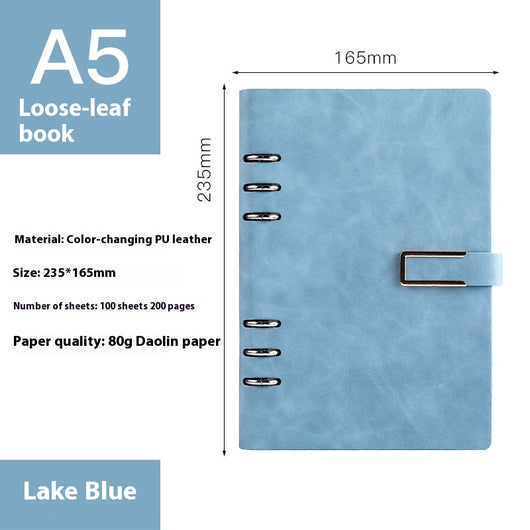 Cuaderno A5 Profesional con Hojas Removibles para Negocios y Reuniones - Image 5