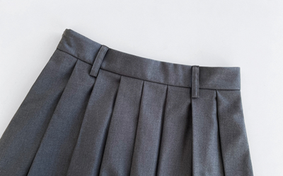 Falda Plisada de Cintura Alta con Drapeado Elegante - Image 8