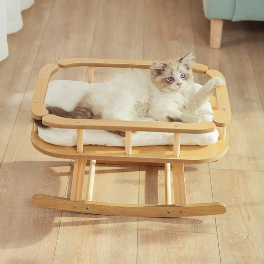 Hamaca de Madera para Gatos - Nido Colgante Grande y Resistente