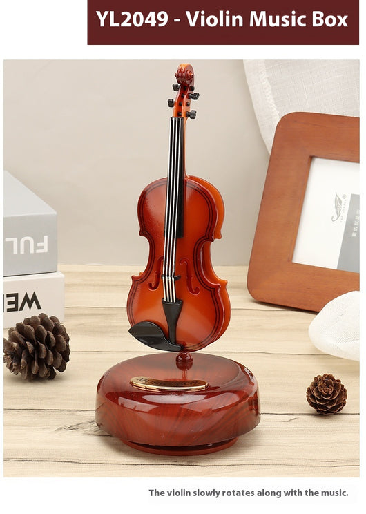 Caja de Música Giratoria con Violín - Instrumento Musical Decorativo - Image 10