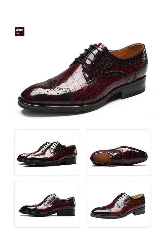 Zapatos Oxford Brogue de Cuero para Hombre - Punta Cuadrada Estilo Japonés - Image 14