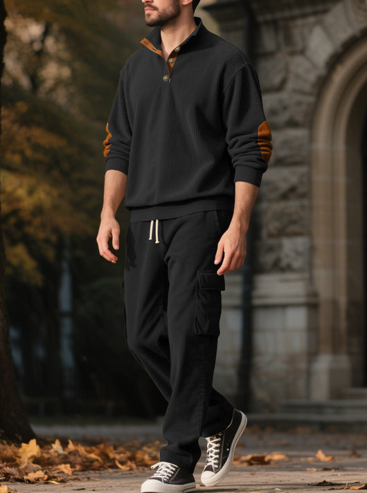 Sudadera y Pantalón de Pana con Cuello Alto y Acceso Controlado - Image 27