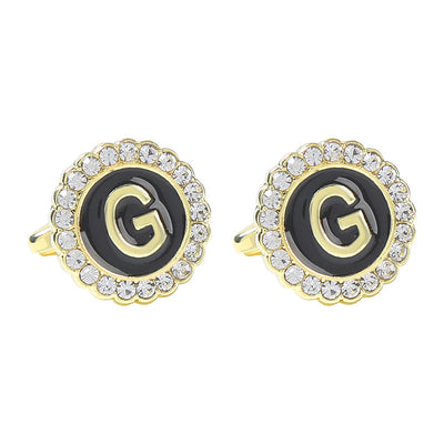 Gemelos Franceses de Diamante Redondo con 26 Letras para Hombre - Image 12