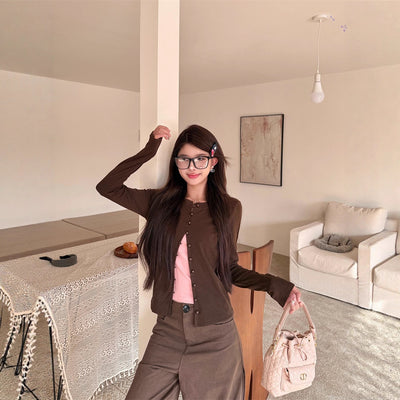 Blusa Retro Coreana Falsa Dos Piezas para Mujer - Estilo Otoño Versátil - Image 5