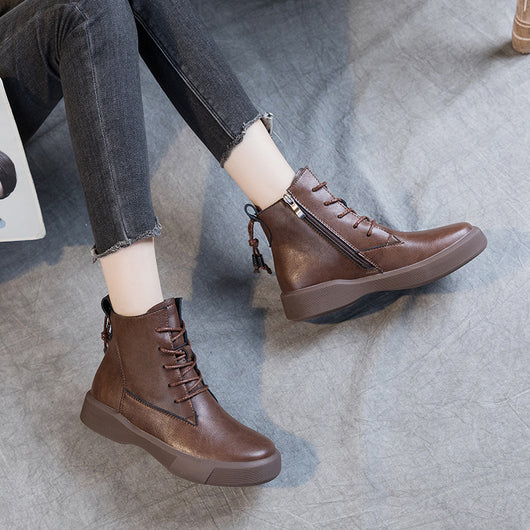 Bota Martin Plana Retro para Mujer - Estilo Clásico Estudiante - Image 4
