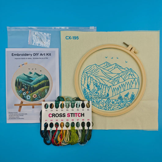 Kit de Bordado Europeo Primavera-Verano: Colección Montaña y Costa - Image 6
