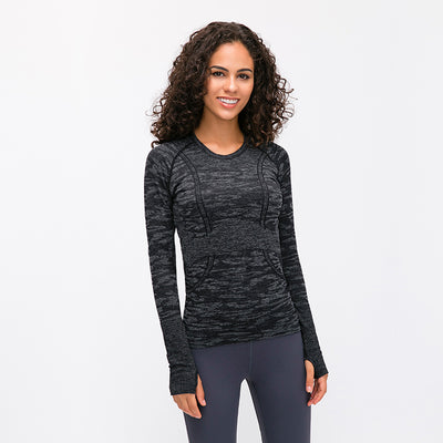 Playera Deportiva Mujer Cuello Redondo Ajustada y Transpirable - Image 6