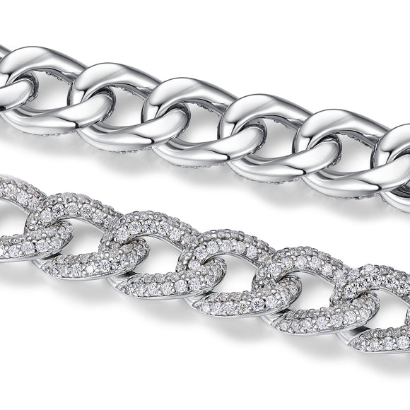 Pulsera de Plata S925 con Moissanita Premium - Joyería Lujo Ligero Plateada