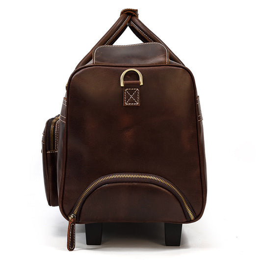 Maletín de Cuero Genuino Vintage para Viajes - Bolsa Retro Estilo Ejecutivo - Image 13