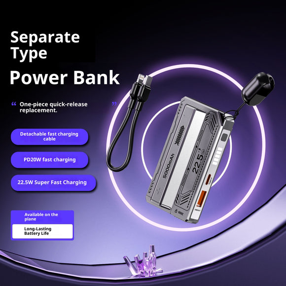 Batería Portátil Modular Compacta con Separación Elástica