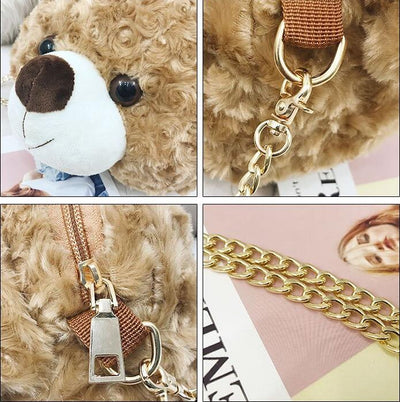Bolso Bandolera Peluche Cabeza de Osito - Image 13