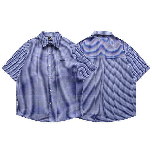 Camisa de Trabajo Manga Media Suelta y Cómoda