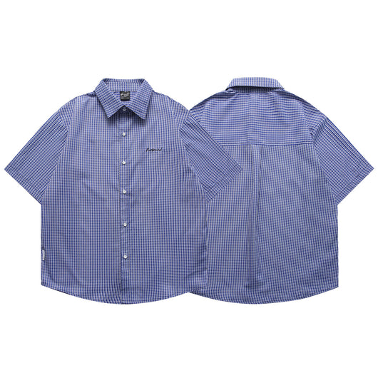 Camisa de Trabajo Manga Media Suelta y Cómoda