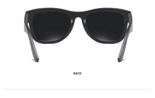 Gafas de Bambú con Marco Negro Texturizado y Patillas Estampadas - Image 17