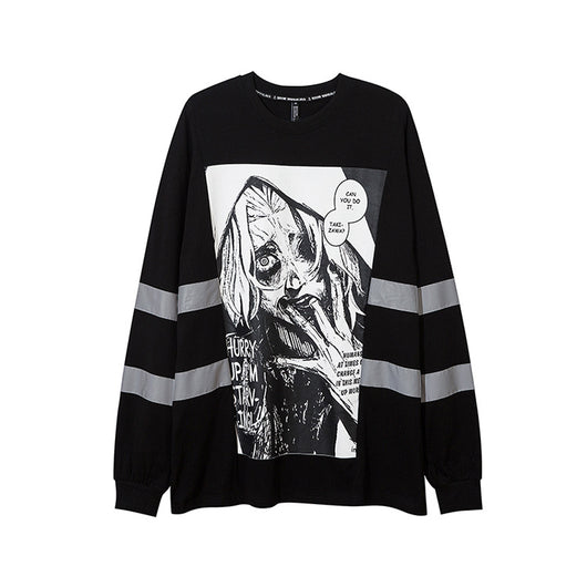 Playera Gótica de Manga Larga Estampada para Hombre - Image 2