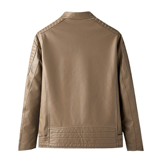 Chaqueta de Cuero para Hombre Primavera Otoño - Estilo Motociclista Casual - Image 5