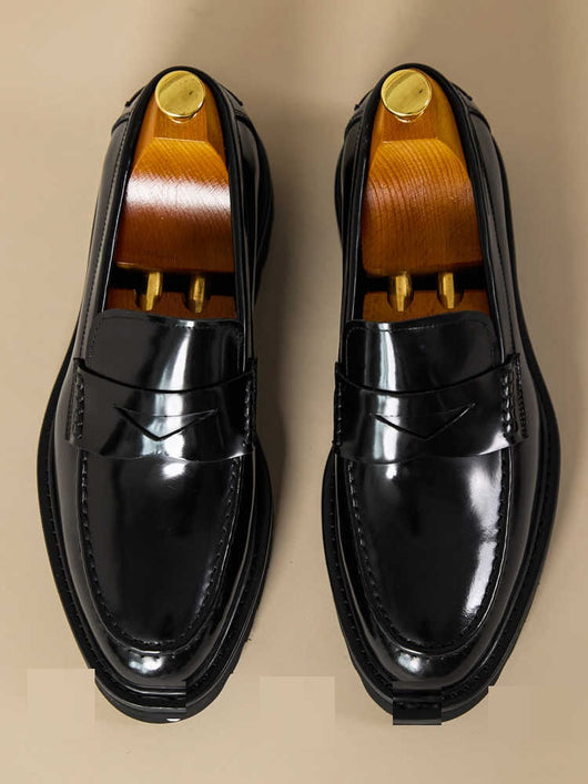 Zapatos Casuales de Cuero con Plataforma Elevada para Hombre - Image 9
