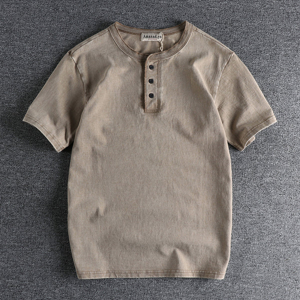 Camiseta Retro de Algodón 100% para Hombre