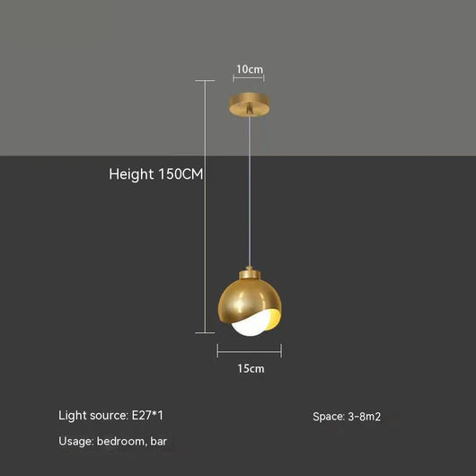 Lámpara Colgante de Cristal Dorado Lujo - Diseño Creativo para Dormitorio - Image 5