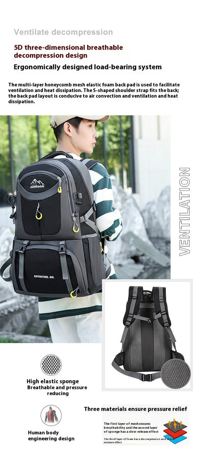 Mochila de Montaña 60L de Gran Capacidad para Senderismo Hombre y Mujer - Image 20