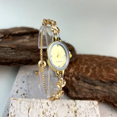Reloj Pulsera Ovalado de Lujo Retro - Cuarzo de Alta Gama para Mujer - Image 2