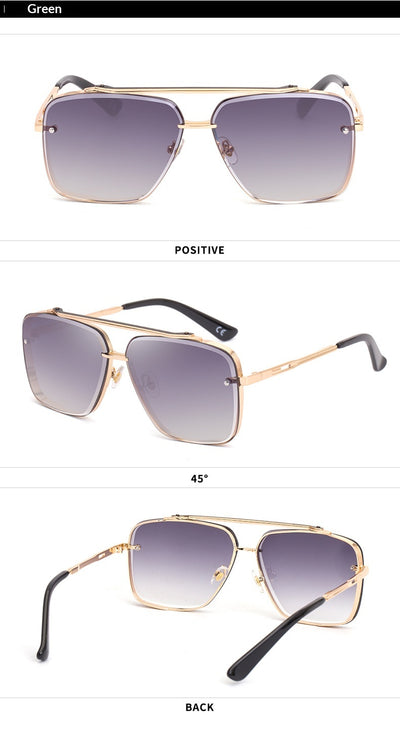 Gafas de Sol Retro Metal Cuadradas para Hombre - Estilo Vintage Trendy - Image 14