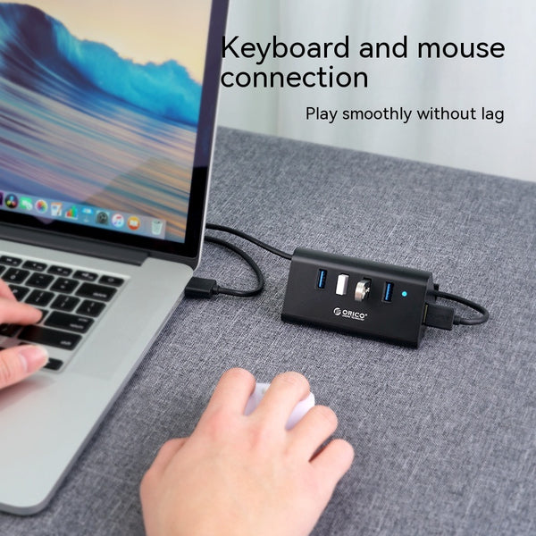 Hub USB de Alta Velocidad Multi-interfaz - Expansor de Puertos Profesional