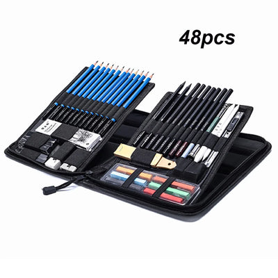 Set de 72 Lápices de Colores Profesionales con Carboncillos y Pinceles para Dibujo Artístico - Image 18