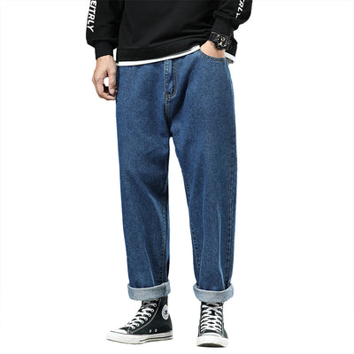 Jeans Anchos de Verano para Hombre Talla Grande Corte Recto Suelto - Image 5