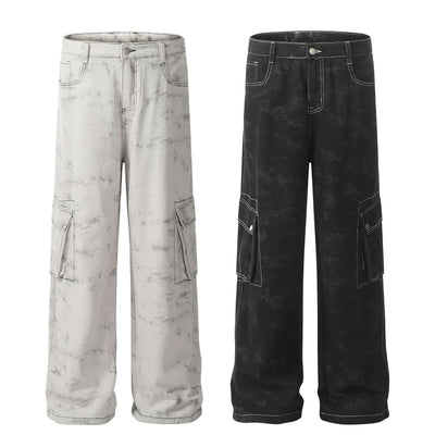 Pantalones Largos Hombre Estilo Retro Americano para Otoño Invierno