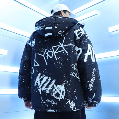 Chaqueta Acolchada Graffiti Winter Splash para Hombre - Image 9