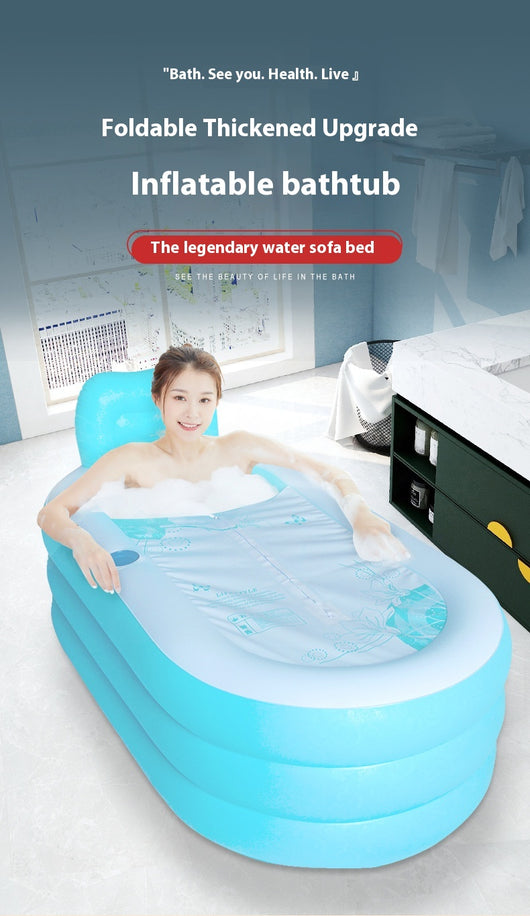 Bañera Plegable Inflable para Departamentos Pequeños - Tina Portátil PVC Resistente - Image 16