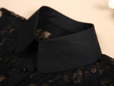 Cuello Falso Retro de Algodón con Encaje Desmontable para Mujer - Image 32