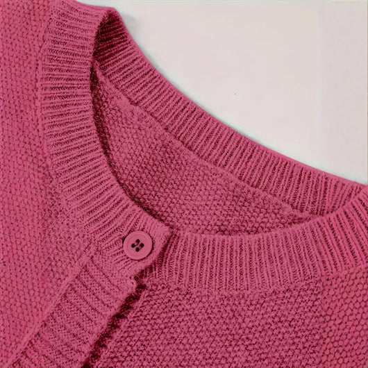 Cardigan Tejido de Abrigo en Colores Puros para Mujer - Image 3